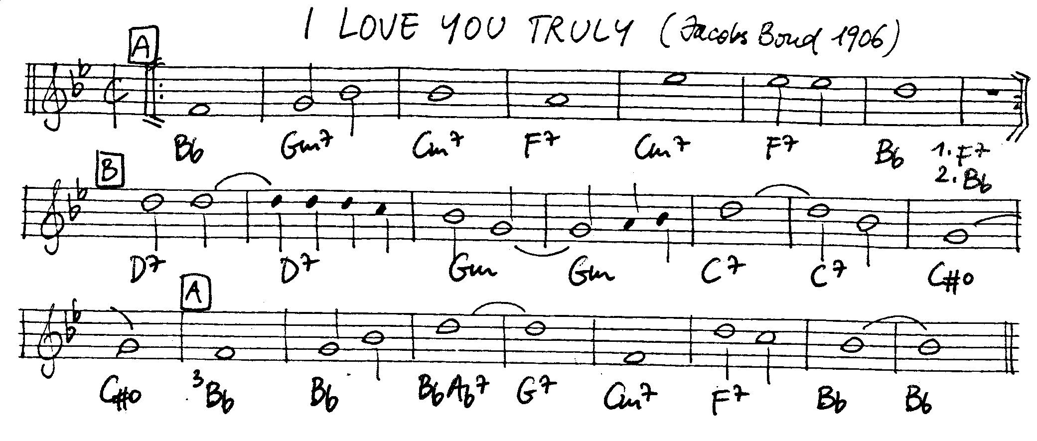 i love you truly leadsheet – book us for your next 20s or gatsby event